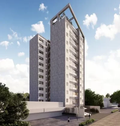 Desarrollo inmobiliario con 11 niveles y 44 departamentos de 2 habitaciones cerca de Ciudad Granja